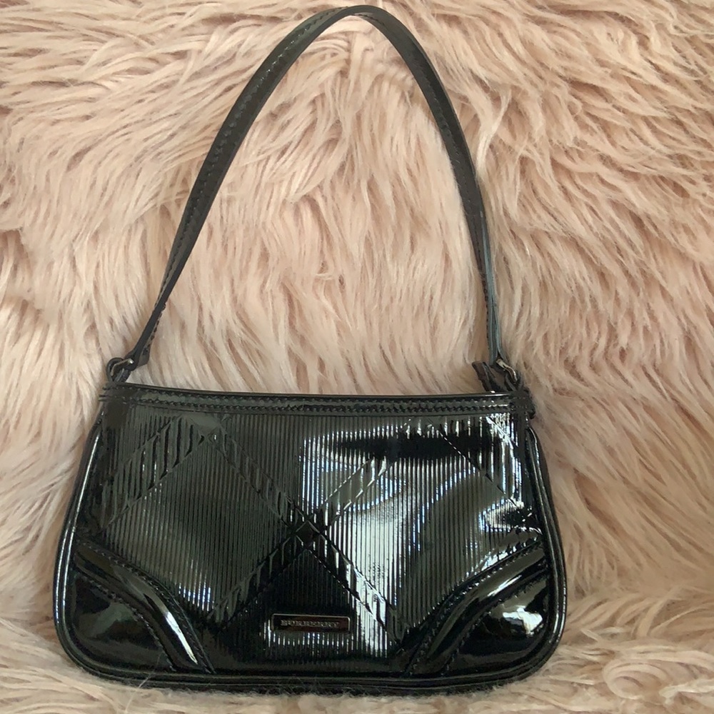 Burberry leather patent bag